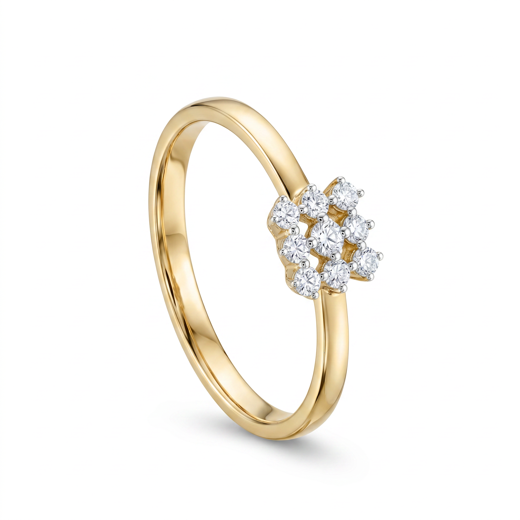 Avyanna Diamond Cluster Ring 9KT Yellow Gold