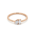 Pear & Emerald Toi et Moi Lab Grown Diamond Ring