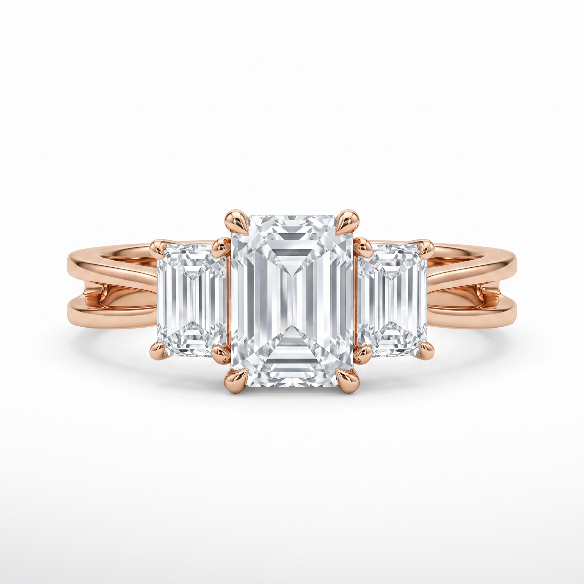 The Triad Emerald Trilogy Lab Diamond Ring