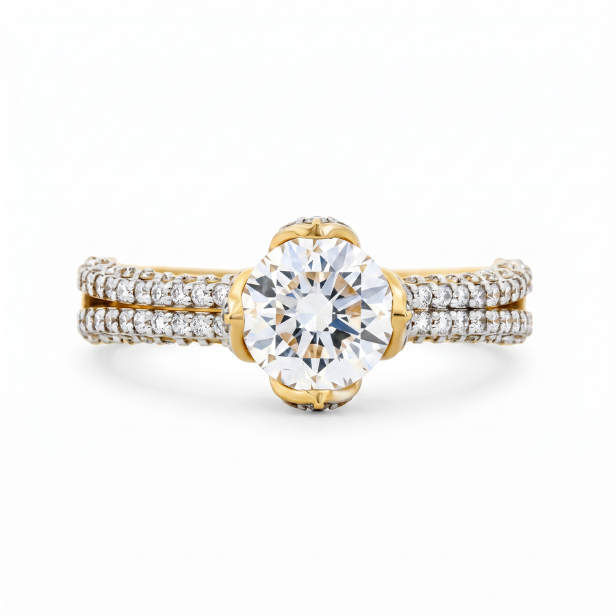 Aurelia Split Shank Diamond Engagement Ring