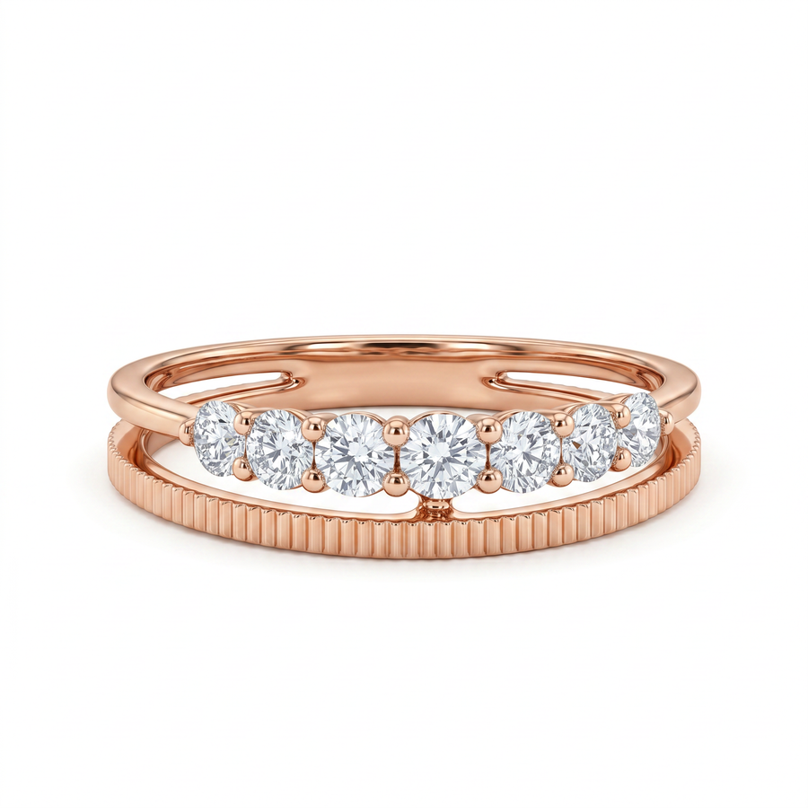 Meraki 9KT Gold Lab-Grown Diamond Ring