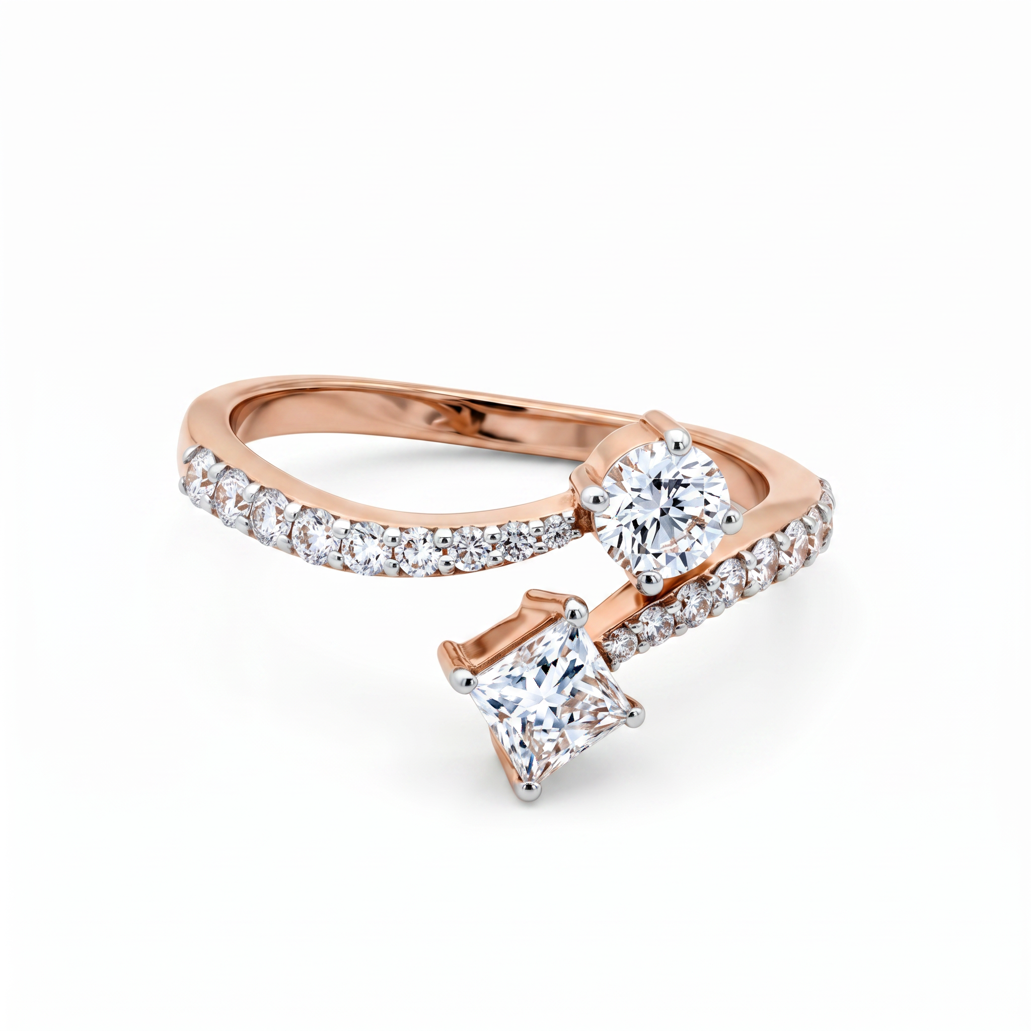 Amare Toi et Moi Lab Diamond Ring