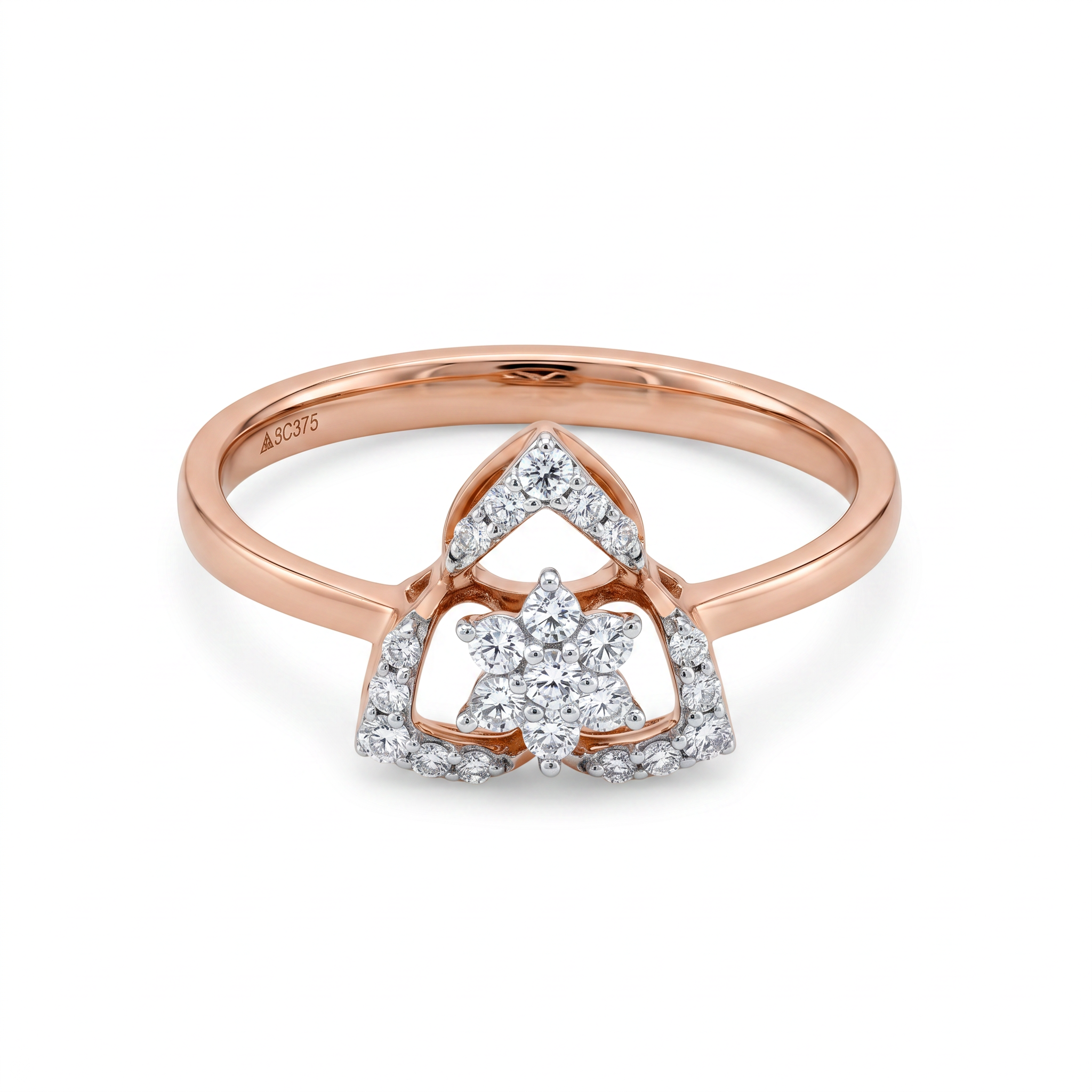 The Eros Tiara Heart Diamond Ring