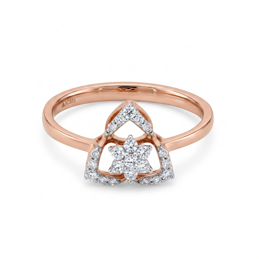 The Eros Tiara Heart Diamond Ring