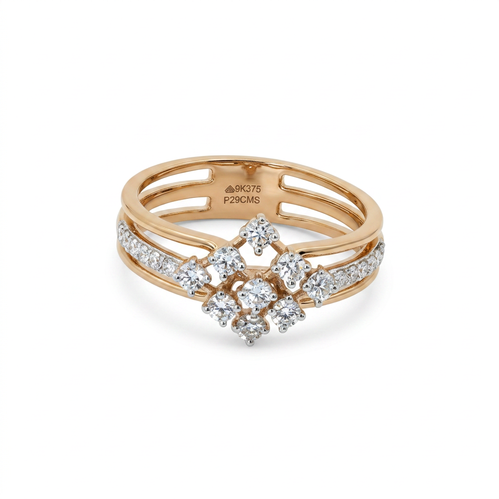 The Elara Multi Row Diamond Ring