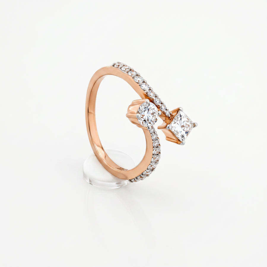 Amare Toi et Moi Lab Diamond Ring