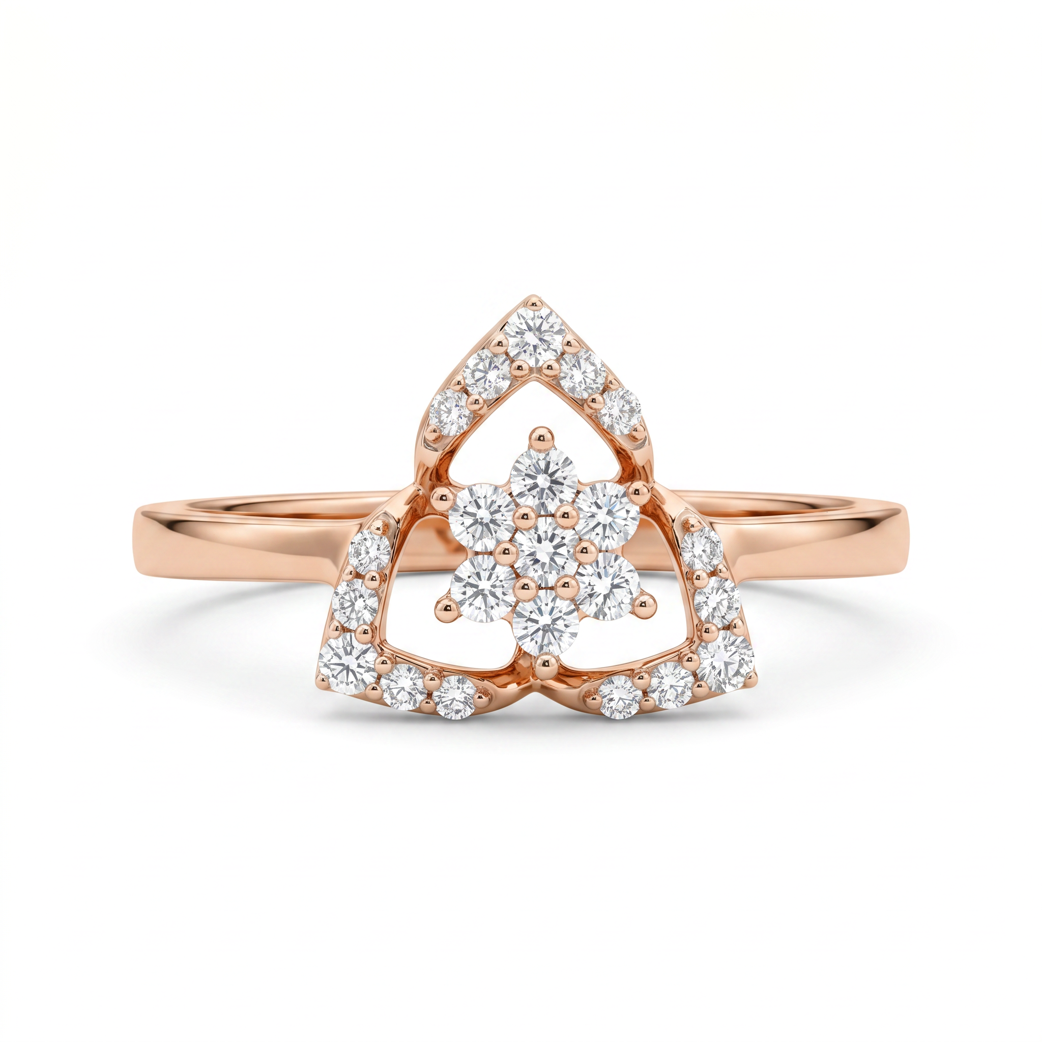 The Eros Tiara Heart Diamond Ring