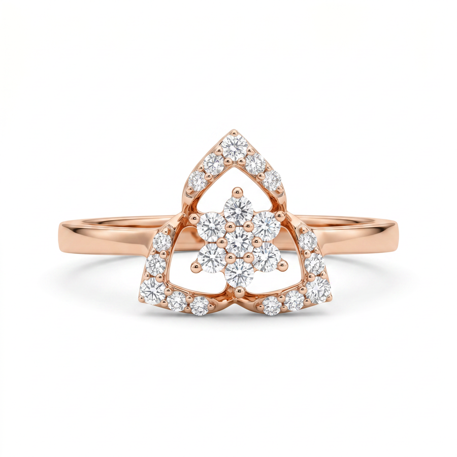 The Eros Tiara Heart Diamond Ring