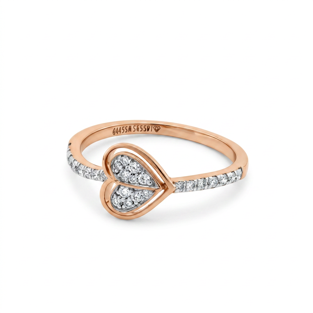 Heart Shape Lab Grown Diamond Pavé Ring