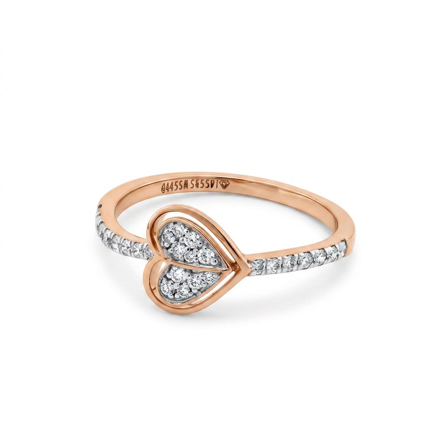 Heart Shape Lab Grown Diamond Pavé Ring