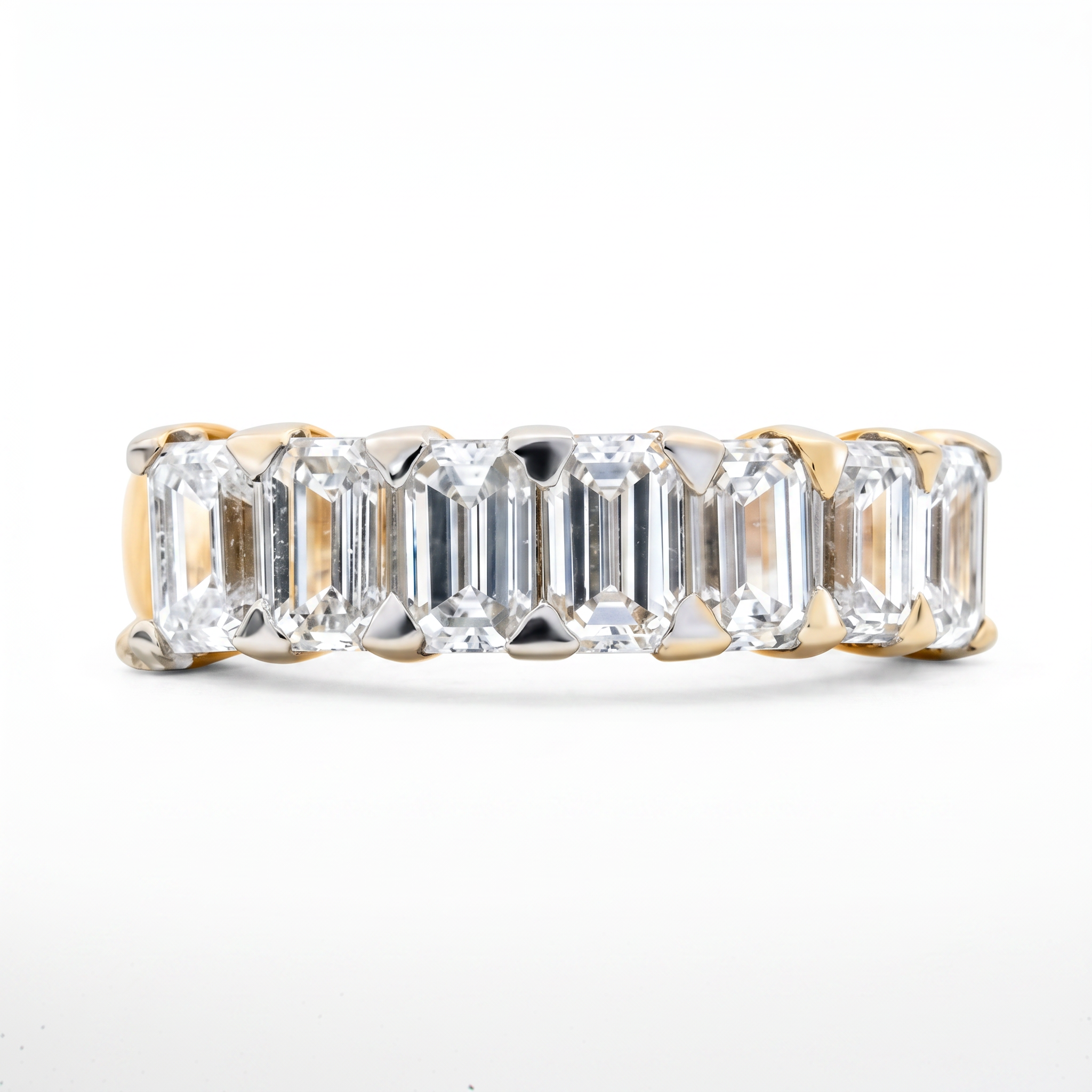 Emerald Cut Lab Grown Diamond Eternity Band Ring