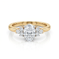 Aura Trinity Oval Cluster Diamond RIng