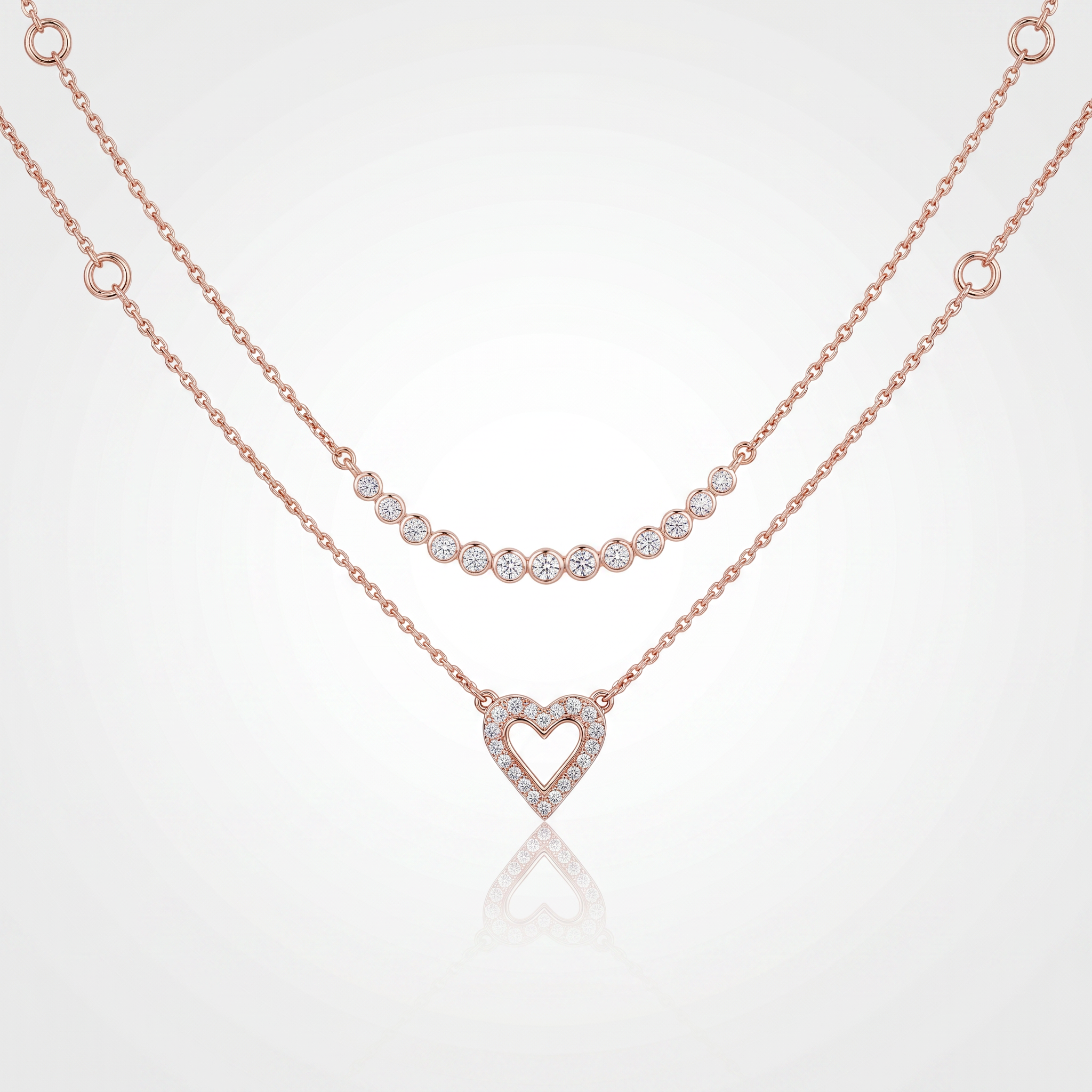 Heart Station Diamond Pendant