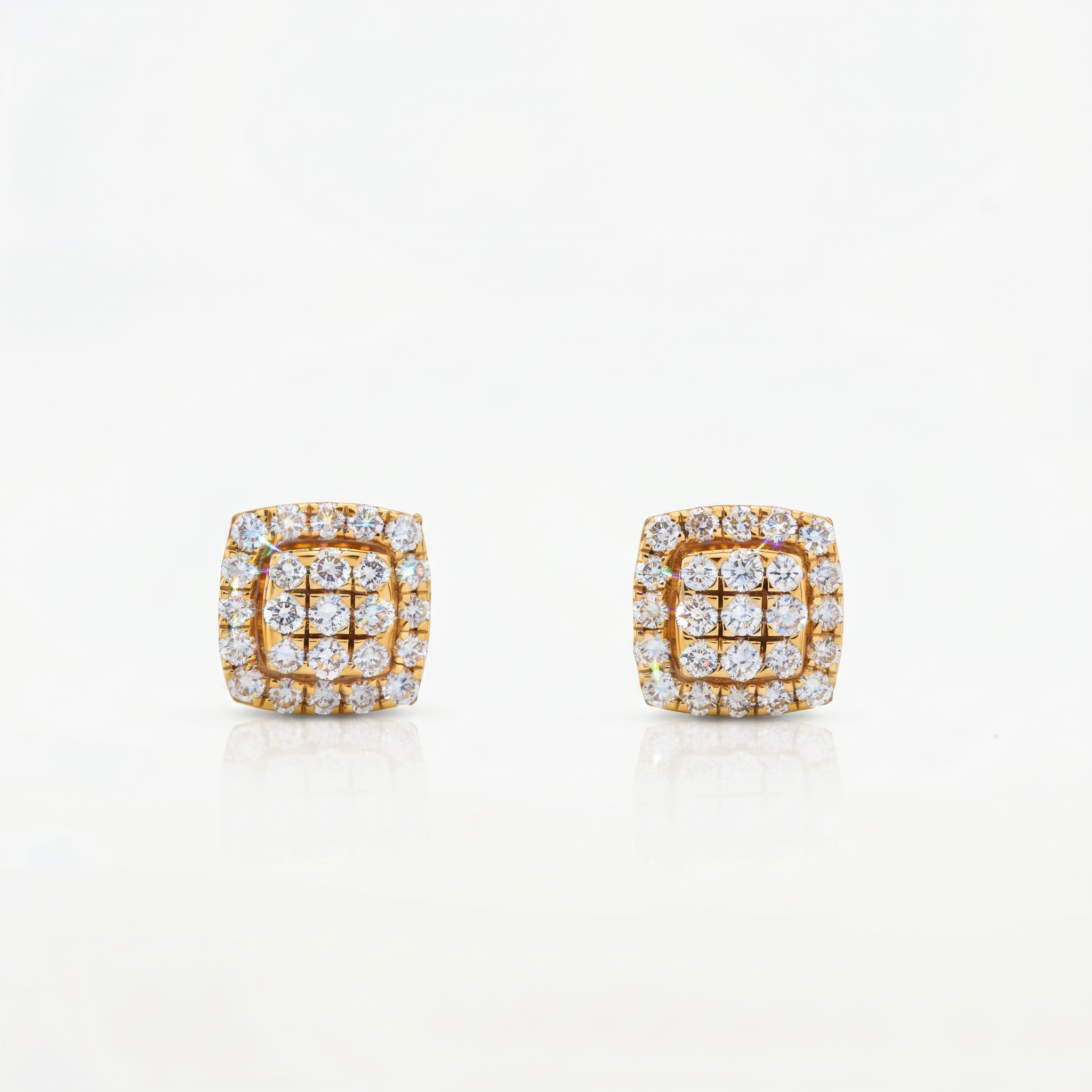 Regalia Cushion Lab Diamond Stud Earrings