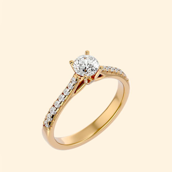 0.8 Carat Round Solitaire Engagement Ring